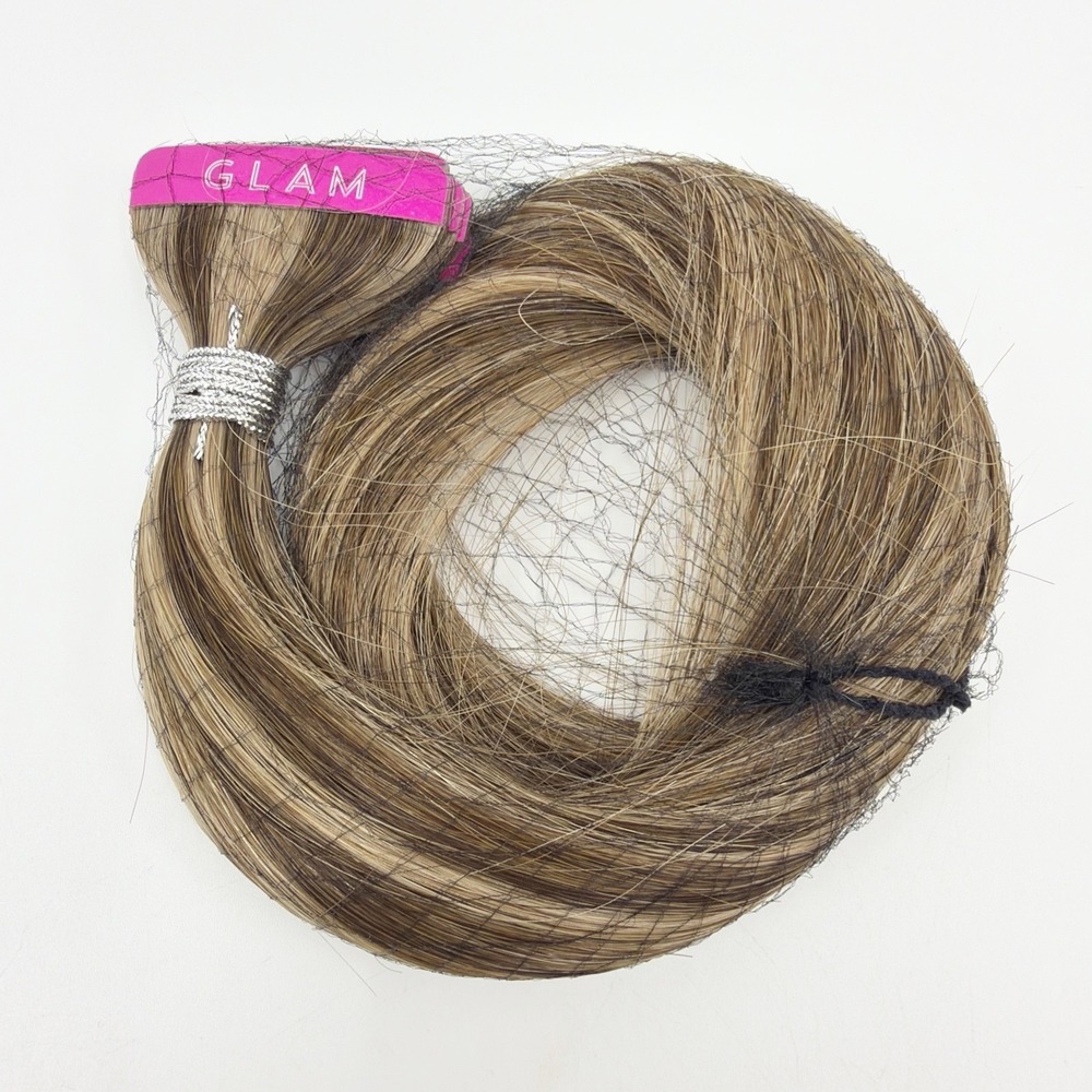 Glam Seamless 16" Remy Tape in Hair Extensions Caramelt Highlight 10 Pack NEW